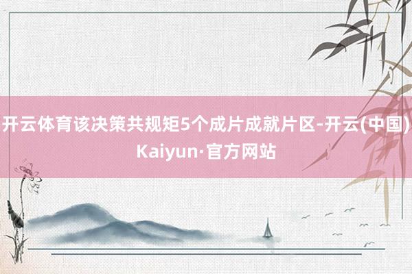 开云体育该决策共规矩5个成片成就片区-开云(中国)Kaiyun·官方网站