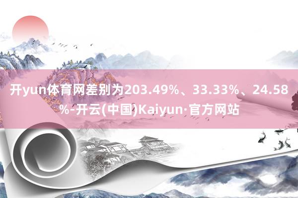 开yun体育网差别为203.49%、33.33%、24.58%-开云(中国)Kaiyun·官方网站