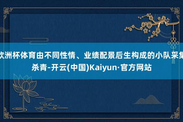欧洲杯体育由不同性情、业绩配景后生构成的小队采集杀青-开云(中国)Kaiyun·官方网站