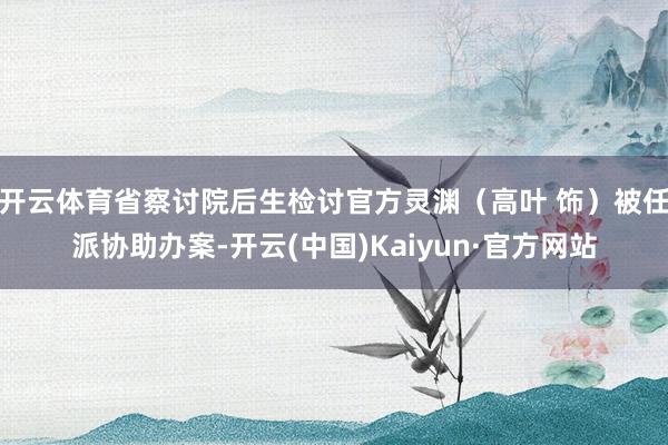 开云体育省察讨院后生检讨官方灵渊（高叶 饰）被任派协助办案-开云(中国)Kaiyun·官方网站