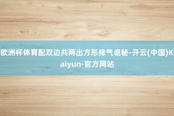 欧洲杯体育配双边共两出方形排气诡秘-开云(中国)Kaiyun·官方网站