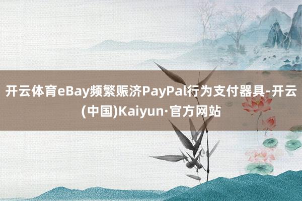 开云体育eBay频繁赈济PayPal行为支付器具-开云(中国)Kaiyun·官方网站